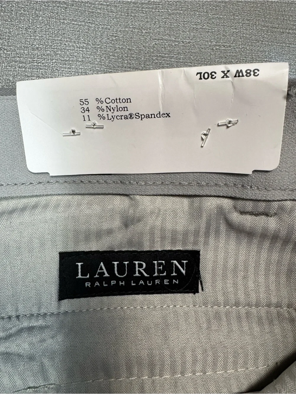 NWT New Ralph Lauren Norton Active Narraganse Heather Grey Pants Size 38 x 30